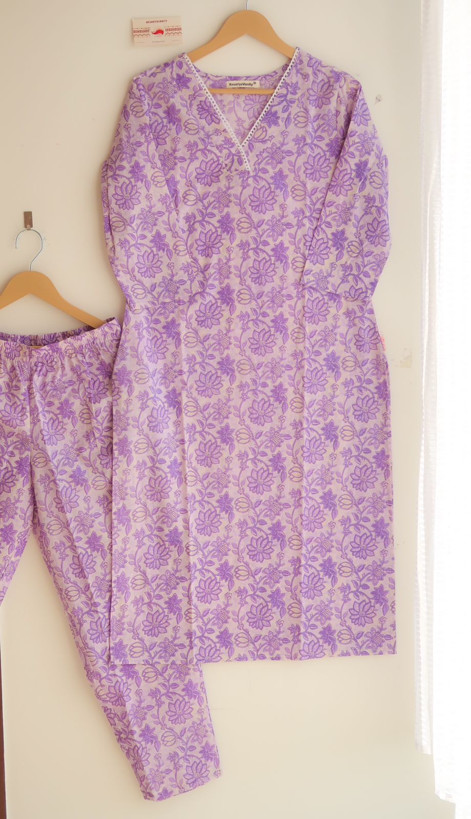 Lavender Dreams Lace Suit Set - Sukoon 2.0 (Slim Fit)