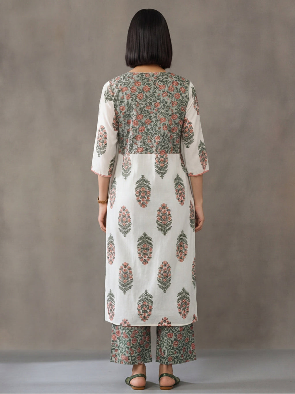 Jaipur Kurti Women's Printed Straight Kurta Off-White