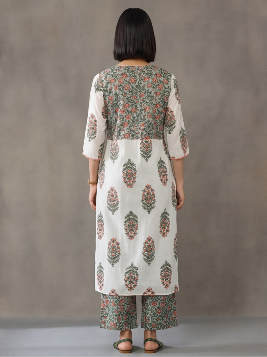 Jaipur Kurti Women's Printed Straight Kurta Off-White