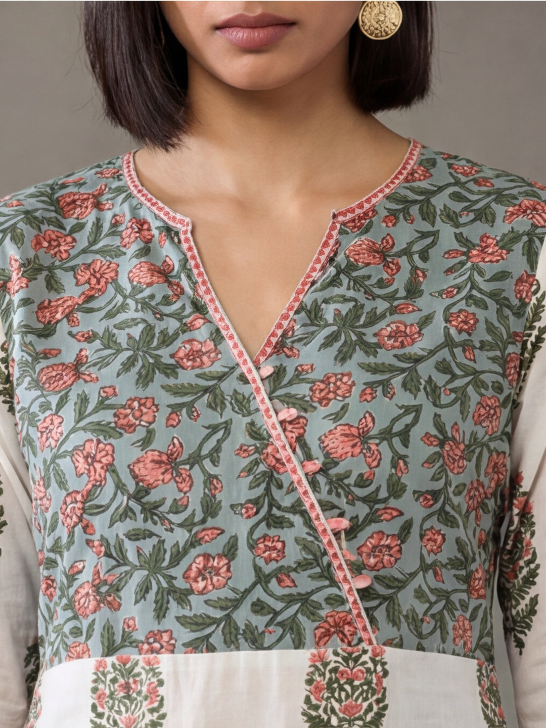 Jaipur Kurti Women's Printed Straight Kurta Off-White