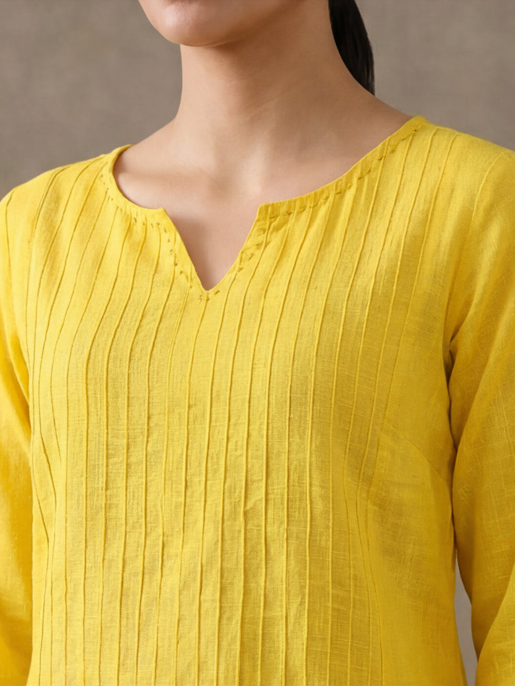 Jaipur Kurti Women's Embroidered Straight Pure Cotton Kurta Yellow