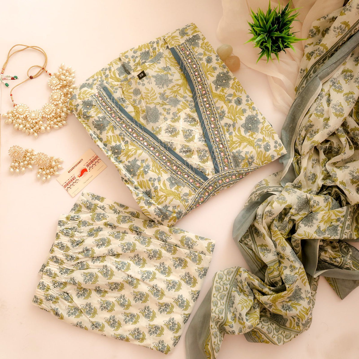 Refreshing Vrinda Soft Cotton Suit (3 piece)