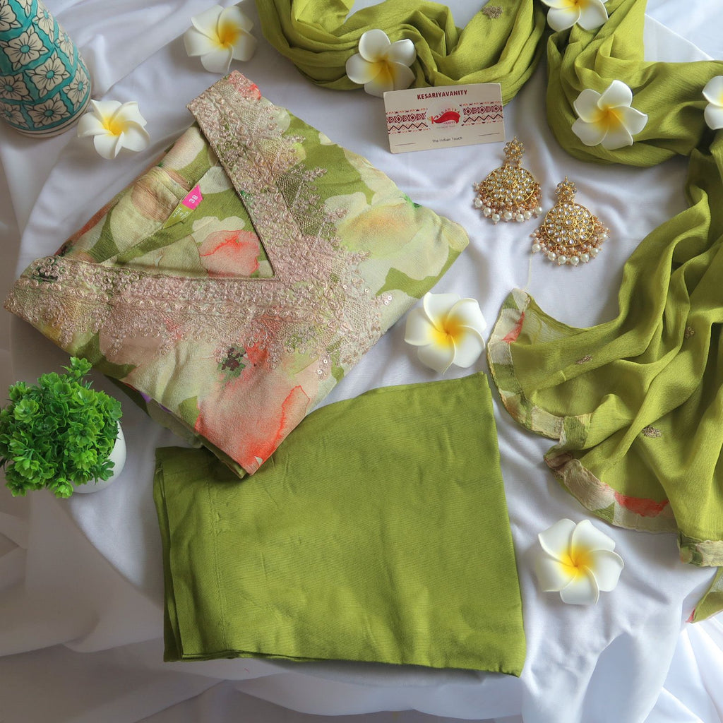 Aasira Festive Special Pure Chinon Suit Set - EOFY SALE