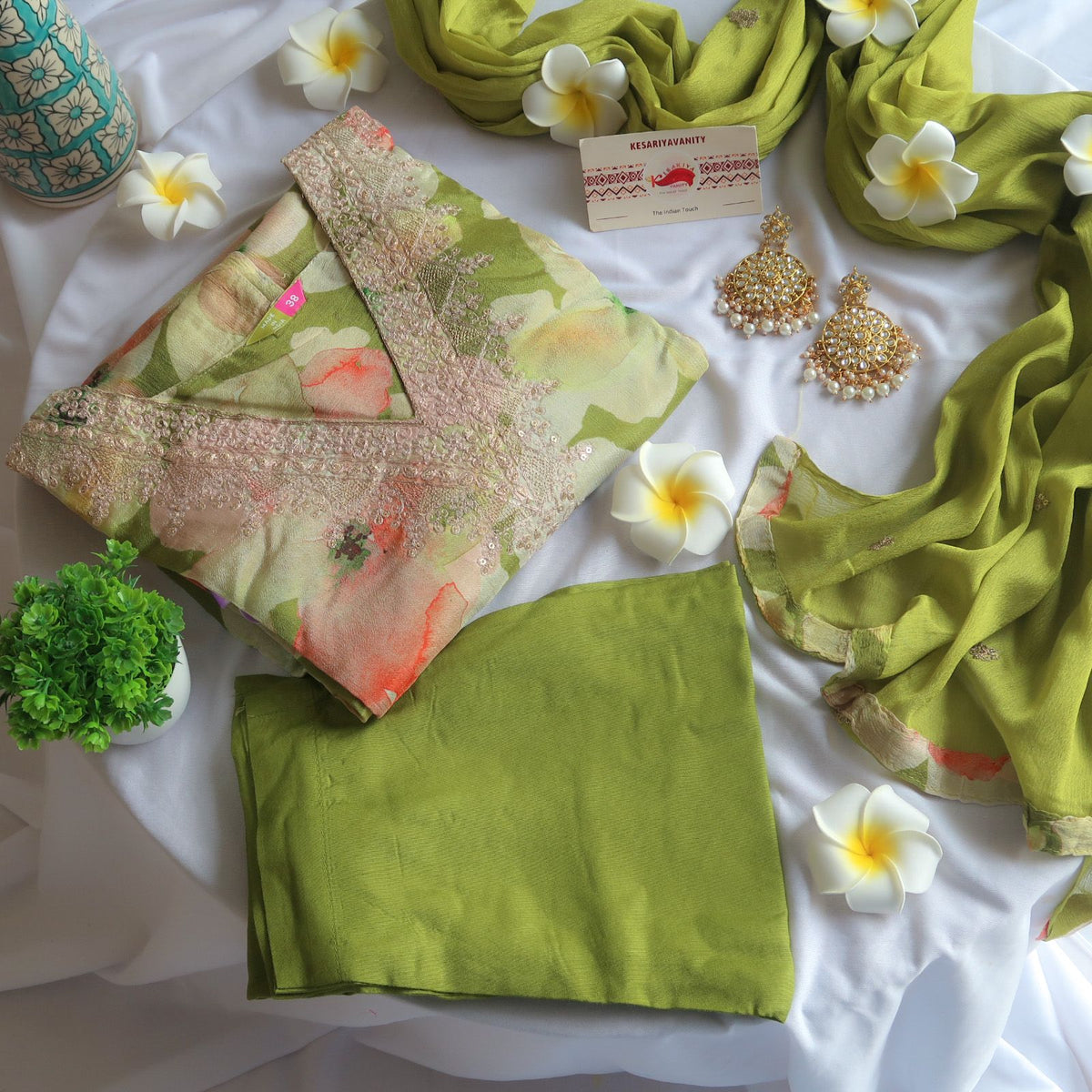 Aasira Festive Special Pure Chinon Suit Set - EOFY SALE