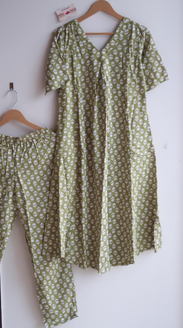 Olive Blooms Office/Regular Wear Suit Set - SOS