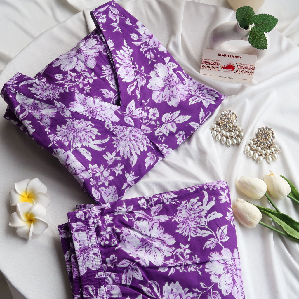 Mystic Violet Office/Regular Wear Suit Set - Comforter Set 3.0