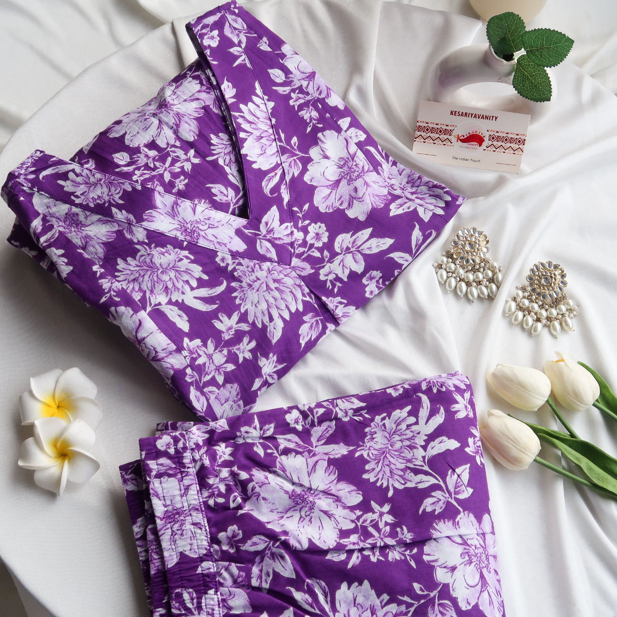 Mystic Violet Office/Regular Wear Suit Set - Comforter Set 3.0