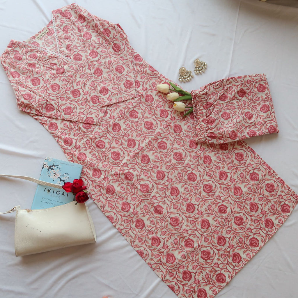 Roses Lace Suit Set - Sukoon 5.0 (Slim Fit)